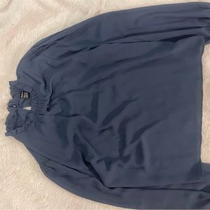 shein navy cute long sleeve top